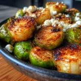 Honey-Balsamic Roasted Brussels Sprouts with Goat Cheese Recipe